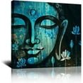 thumbnail image 1 of Buddha Wall Art Buddah Decoration Wall Decor Budha Decoration Home Meditation Room Decor Buddha Head Painting Zen Canvas Wall Art For Bedroom Livingroom Office Home Decoration 16x16inch, 1 of 6