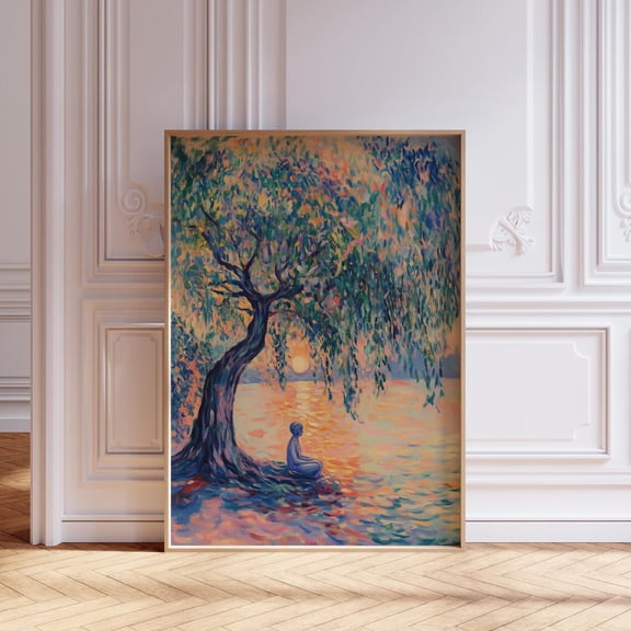 Buddha Wall Art Tree Of Life Wall Art Print Tree Of Life Wall Print Zen Tree Of Life Painting Buddha Art Print Buddhist Wall Art, Unframed Poster Size 8x12