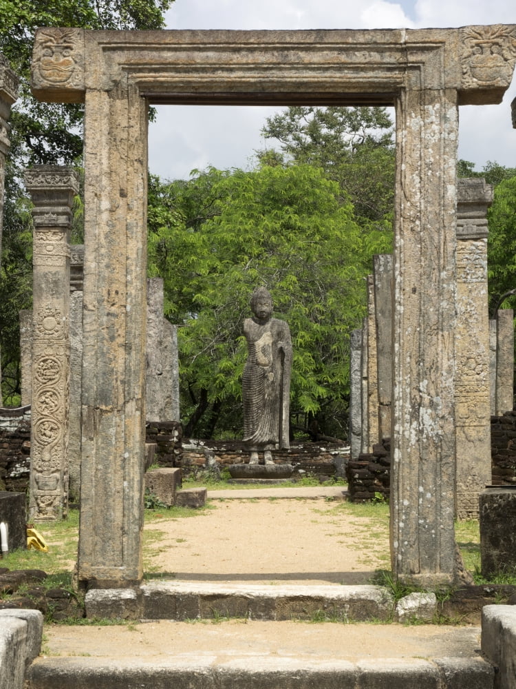 Buddha statue in the Atadage (Temple of the Relic of the tooth of the Buddha built by King Vijayabahu 1055-1110) Polonnaruwa North Central Province Sri Lanka Canvas Art - Panoramic Images (12 x 16)