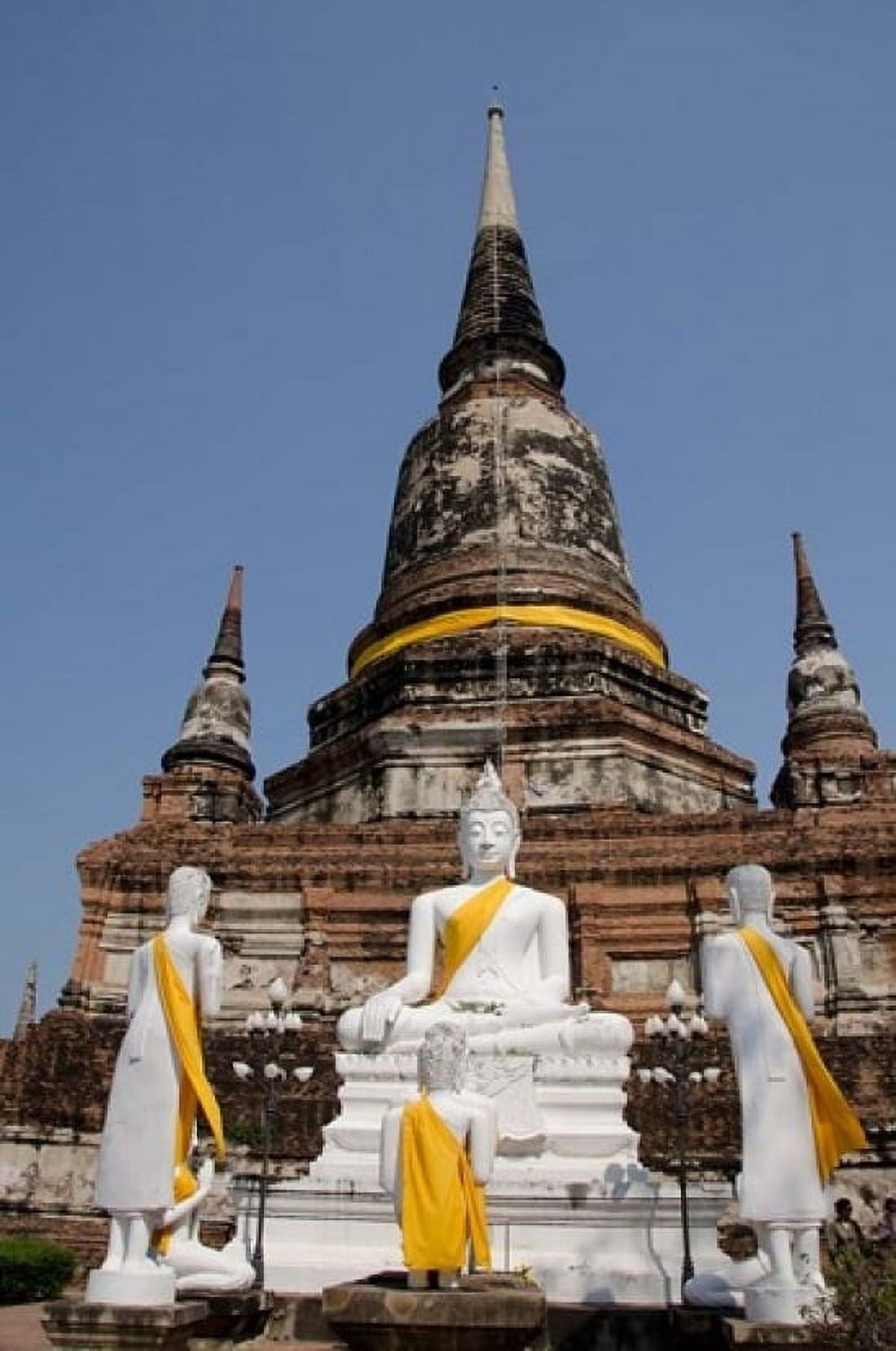 Buddha statue Wat Phra Chao Phya-thai Ayutthaya Thailand Canvas Art - Cindy Miller Hopkins DanitaDelimont (24 x 36)