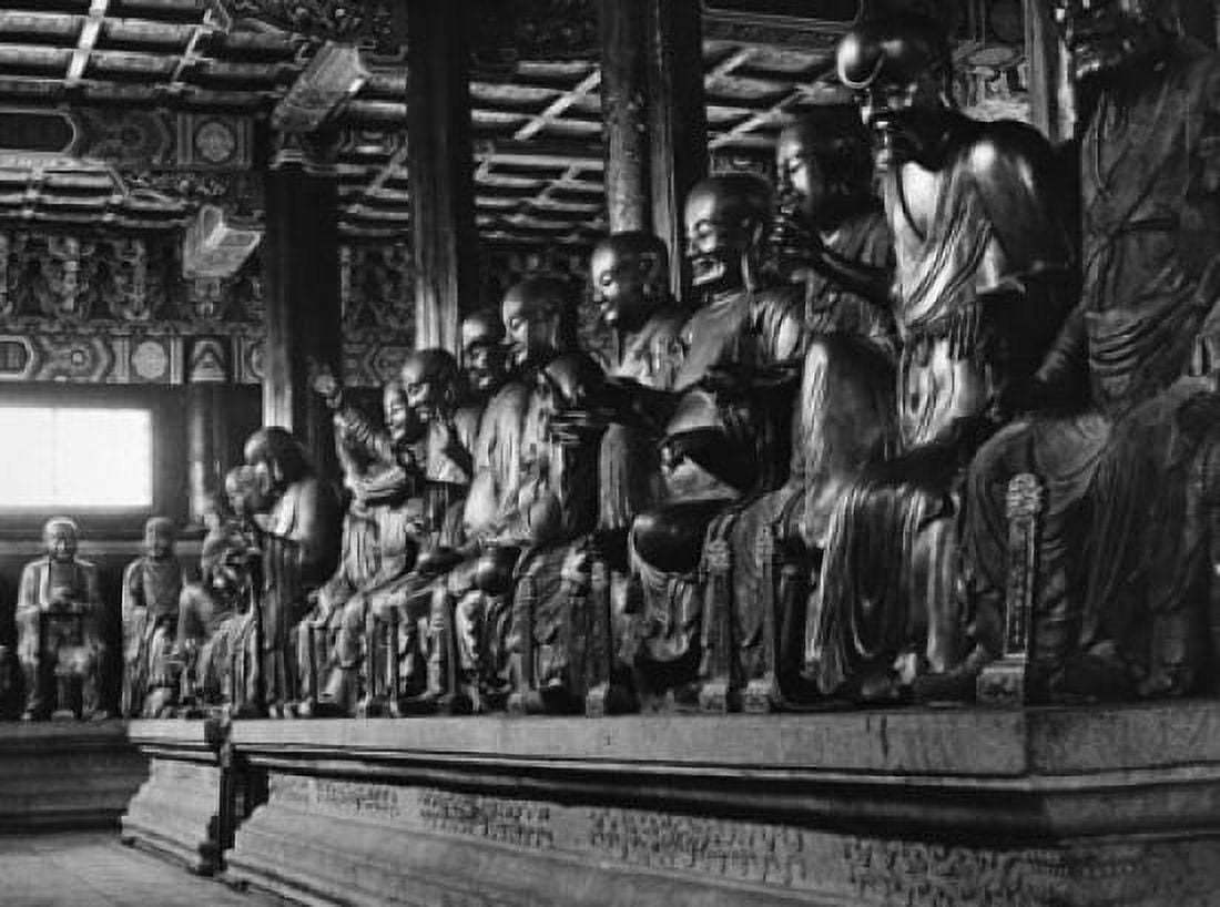 Buddha statues in a temple Hall of the 500 Arhats Wuxi China Canvas Art - (18 x 24)