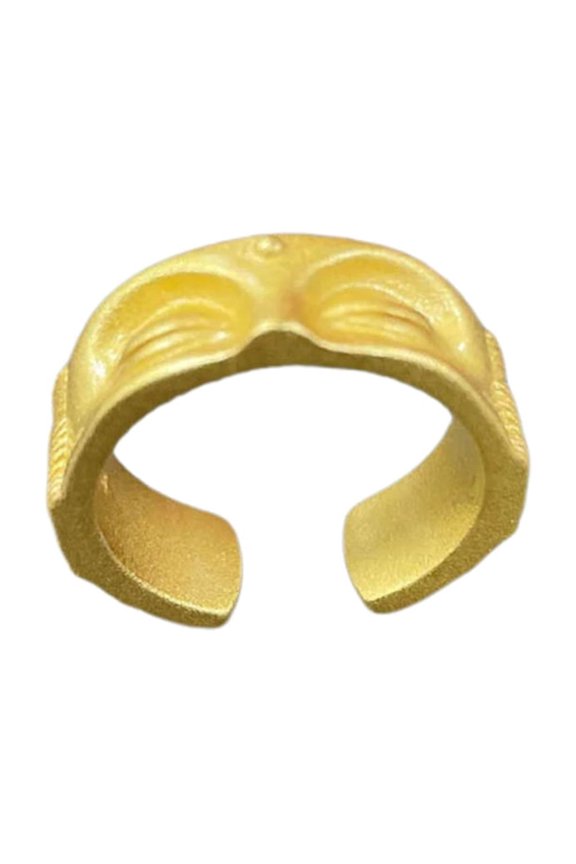 Buddhas Face Rings Finger Rings Decoration Buddhist Open Rings Unisex Jewelry