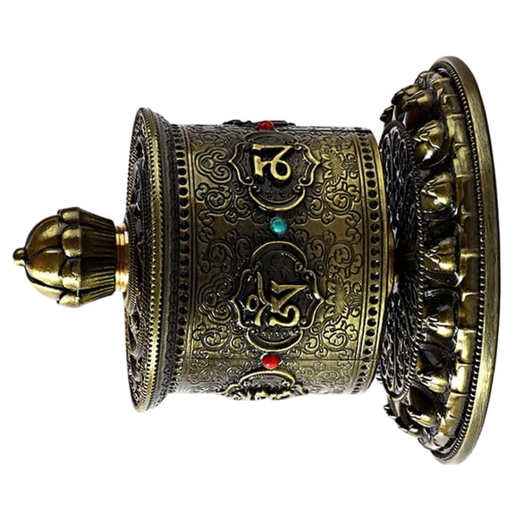 Buddhas Scriptures Prayer Wheel Tibetan Prayer Wheel Table Prayers Wheels Decorative Ornament for Meditations Healings