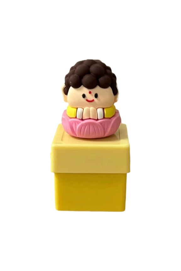 Buddhas Wisdoms Keychain with Sound Feature Cartoon Key Ornament Flexible Relax Toy Suitable for and Travel Use