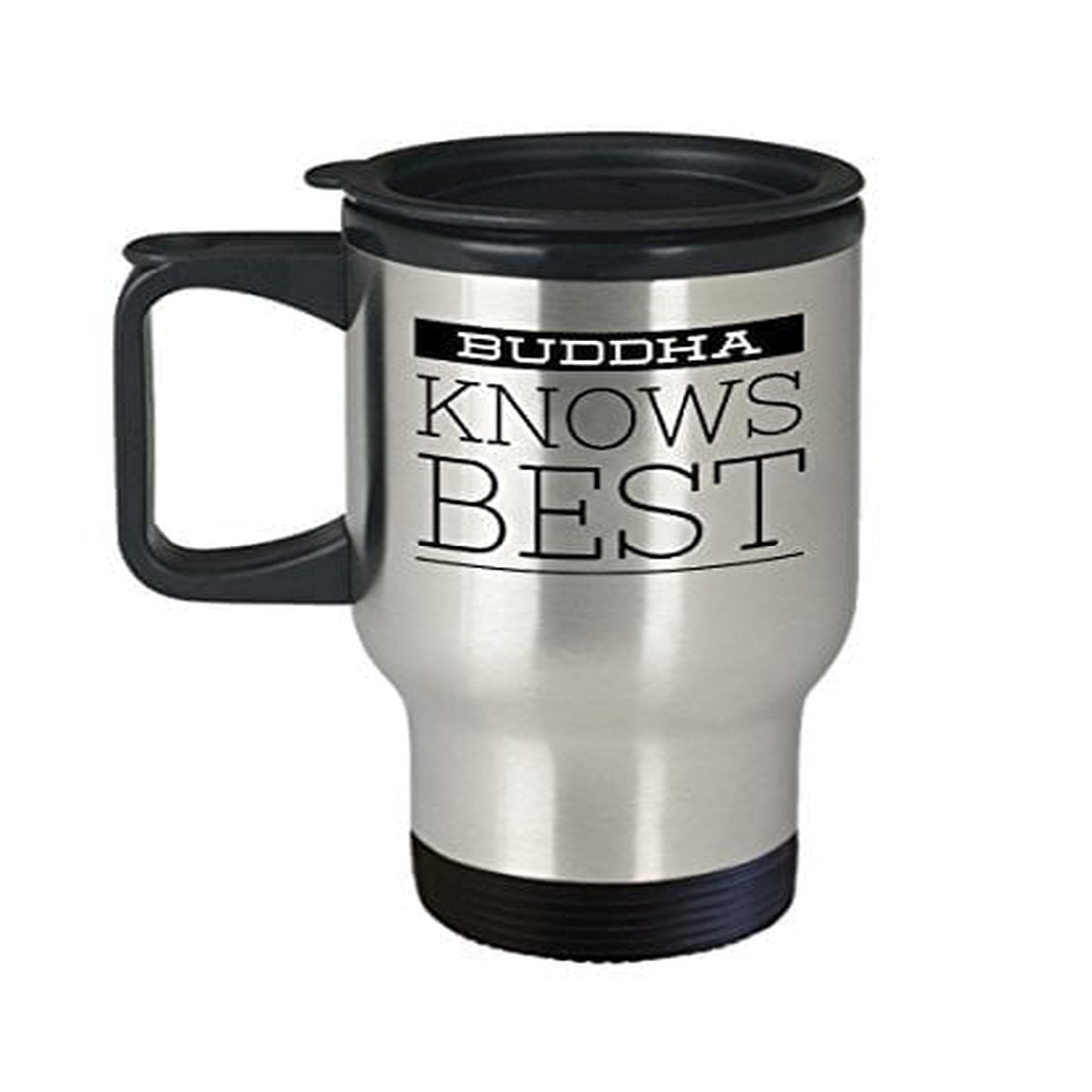 Buddhism Coffee Mug - Buddha Knows Best - Religious Themed Gift - 14 oz  Stainless Steel Travel Cup - Walmart.com