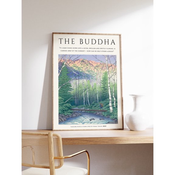 Buddhist Art Poster, Henmi Takashi Japanese Print, Religious, Poster Only