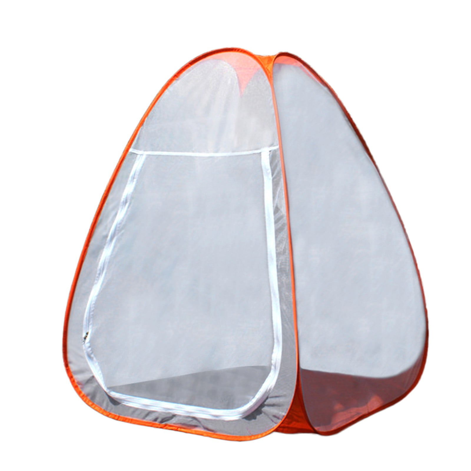 Buddhist Meditation Tent Single Person Mesh Net Shelter for Outdoor Camping Yoga and Relaxation Easy Setup Portable Cabana with Carry Bag Orange 51x39x39 inch