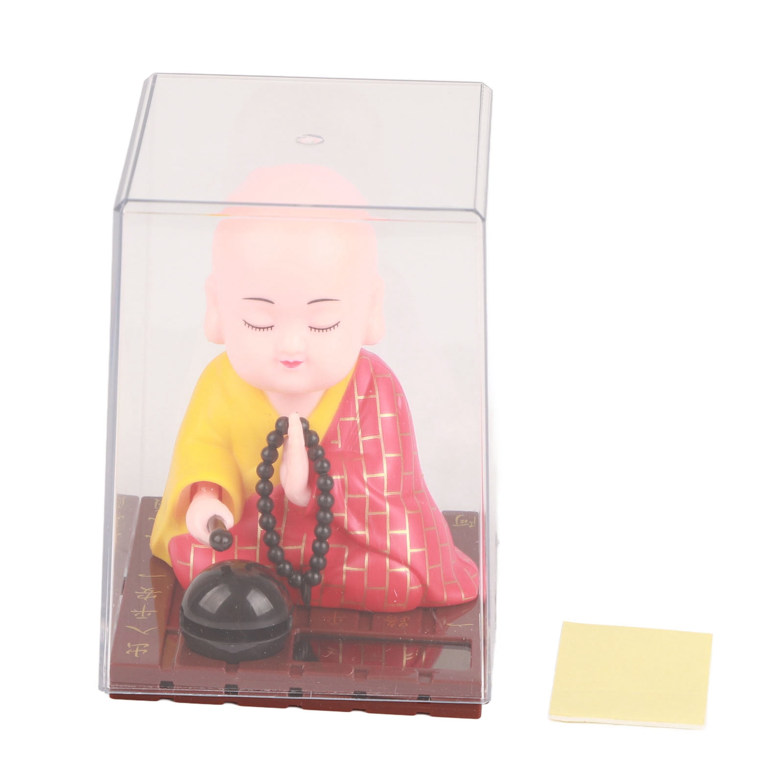 Buddhist Monk Doll Solar Powered Automatic Beating Durable Plastic Monk