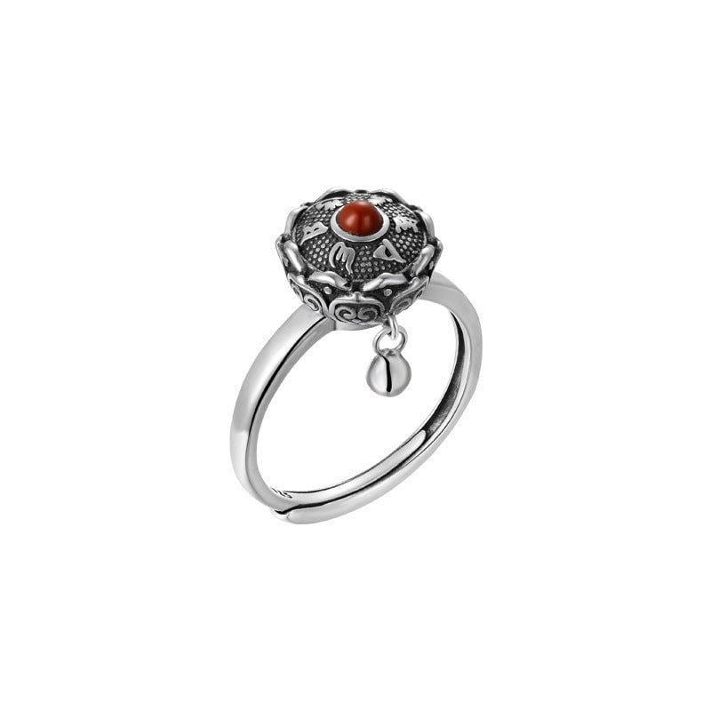 Transferring Rings Buddhist Rotating Ring Six Character Mantra Turning Cylinder Copper ...