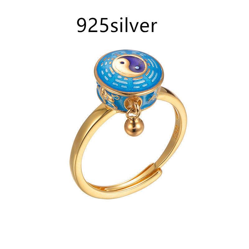 Transferring Rings Buddhist Rotating Ring Six Character Mantra Turning Cylinder Copper ...