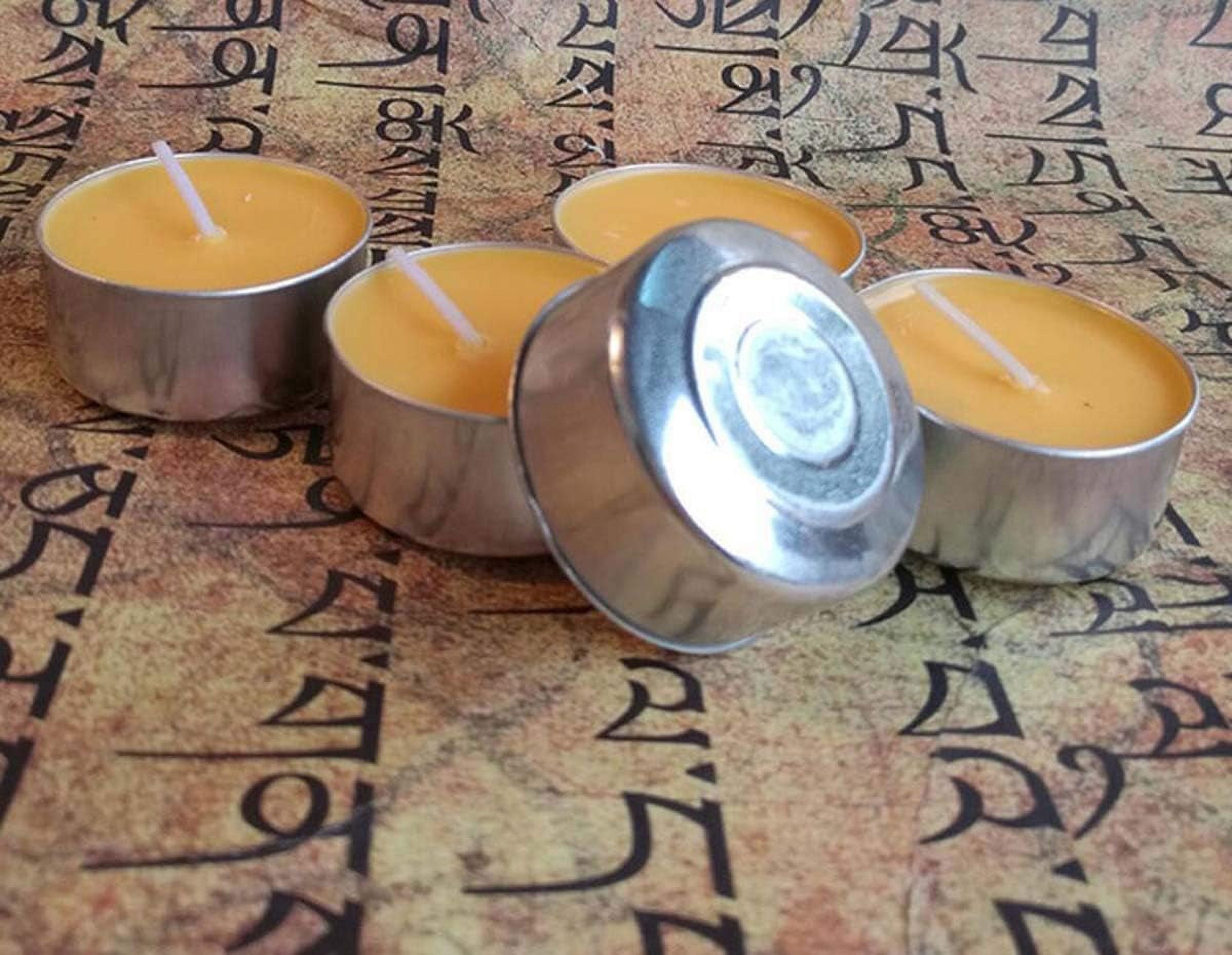 Buddhist Tealight Vanaspati Ghee Butter Lamp Candle 100 Pcs Set (Silver