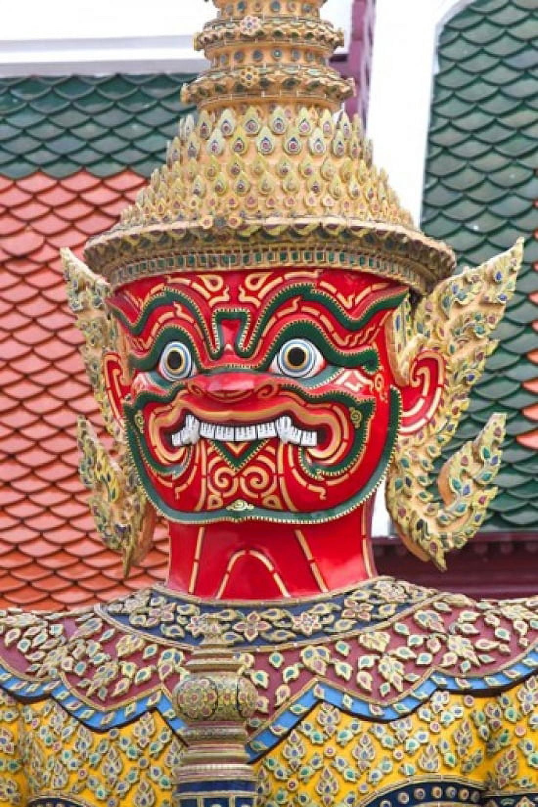 Buddhist mythology yaksa Temple of the Emerald Buddha Bangkok Thailand Canvas Art - David R Frazier DanitaDelimont (18 x 26)