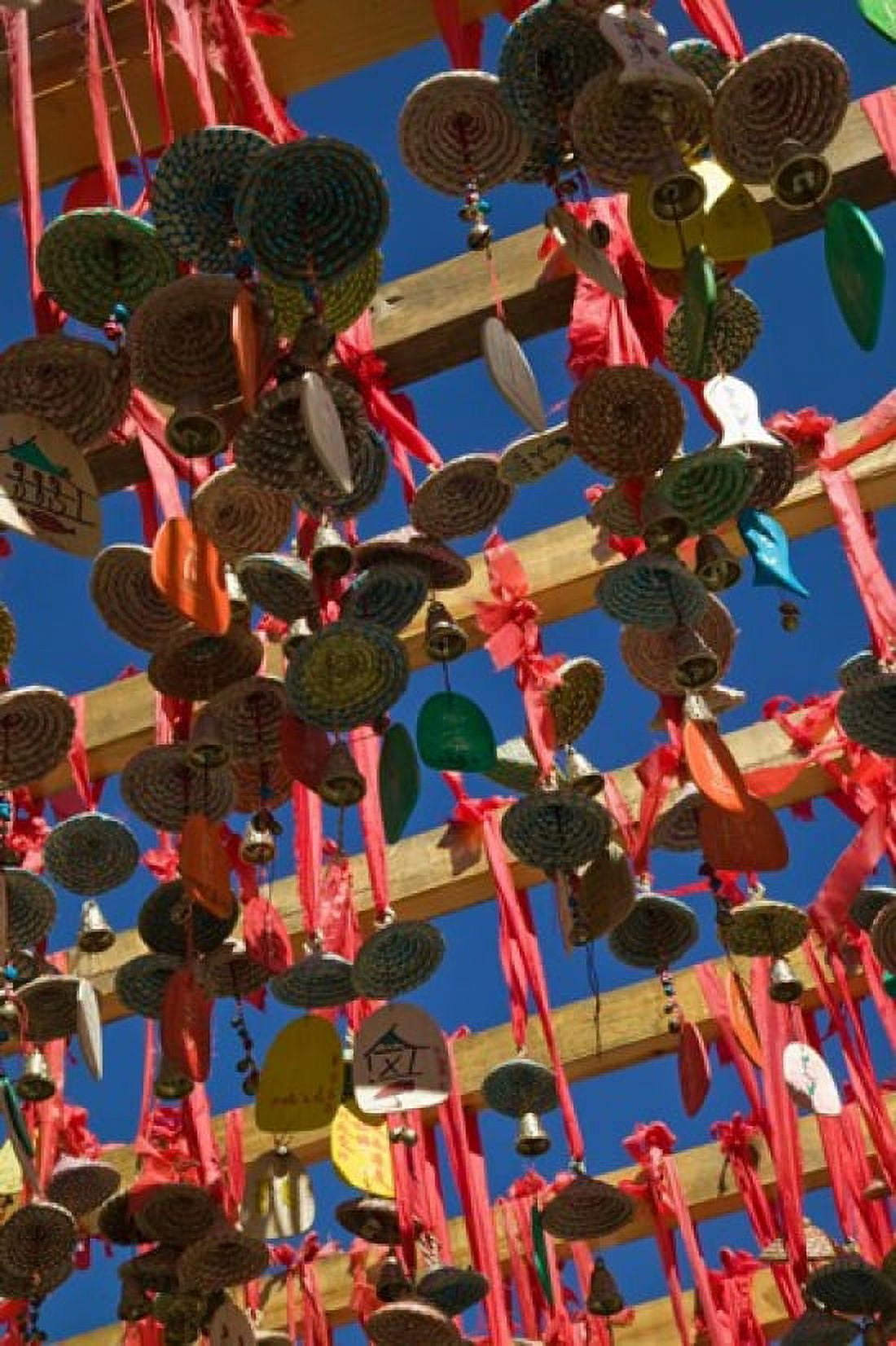 Buddhist prayer wishes (Ema) hanging at Jade Dragon Snow Mountain Scenic Area Lijiang Yunnan Province China Canvas Art - Panoramic Images (24 x 36)