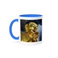 thumbnail image 1 of 3dRose, Buddhist statue in Jinshan Temple, Zhenjiang, Jiangsu Province, China, 11oz Two-Tone Blue Mug, 1 of 3