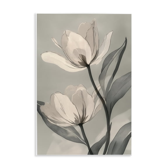 Stupell Industries Budding Monochrome Magnolias Wall Plaque Art, design by Annabelle Hall, 19 x 13
