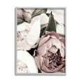 thumbnail image 1 of Budding Peony Petals Close Up Botanical & Floral Photograph Gray Framed Art Print Wall Art, 1 of 7