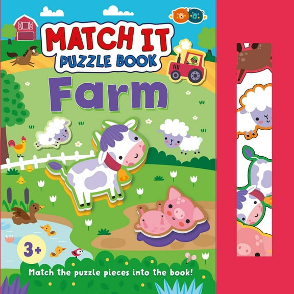 Buddy & Barney: Match It Puzzle Book - Farm - Jigsaw Activity Storybook, Animal-Themed Illustrations, Early Learning Shape-Number Recognition, Kids 3+