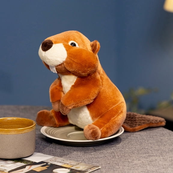 Buddy Beaver Plush Stuffed Animal - 8'' Realistic Stuffed Animal for Kid