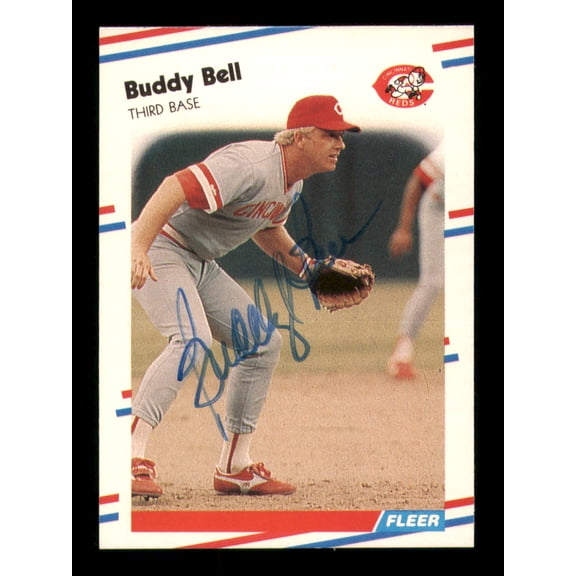 Buddy Bell Autographed 1988 Fleer Card #227 Cincinnati Reds SKU #222177