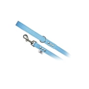 BUDDY BELT All Pebble Grain Leather Leash Blue - Premium Edition 1/2" x 4'