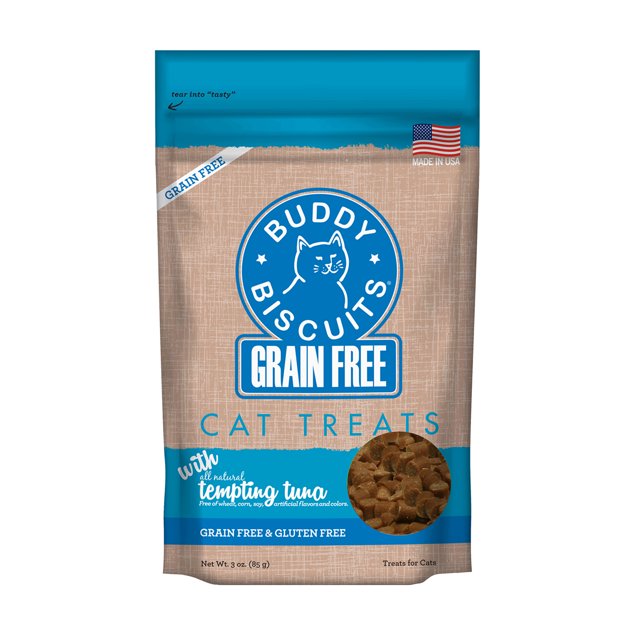 Buddy Biscuits GrainFree & Gluten Free Cat Treats with Tempting Tuna 3 oz.