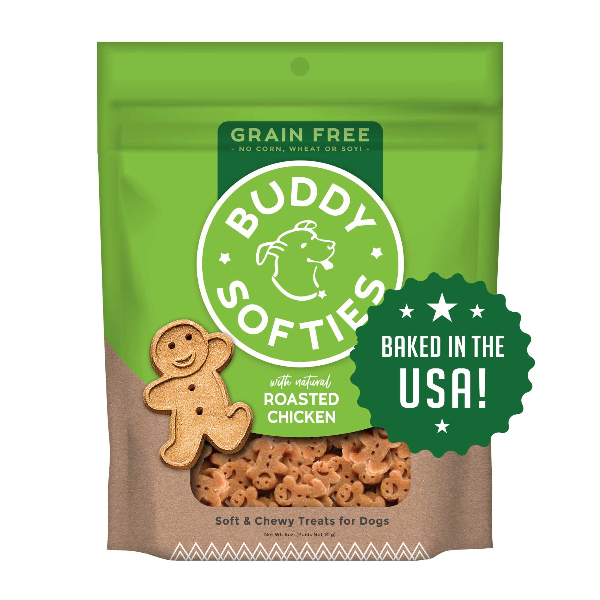 Buddy Biscuits GrainFree Soft & Chewy Dog Treats with Roasted Chicken