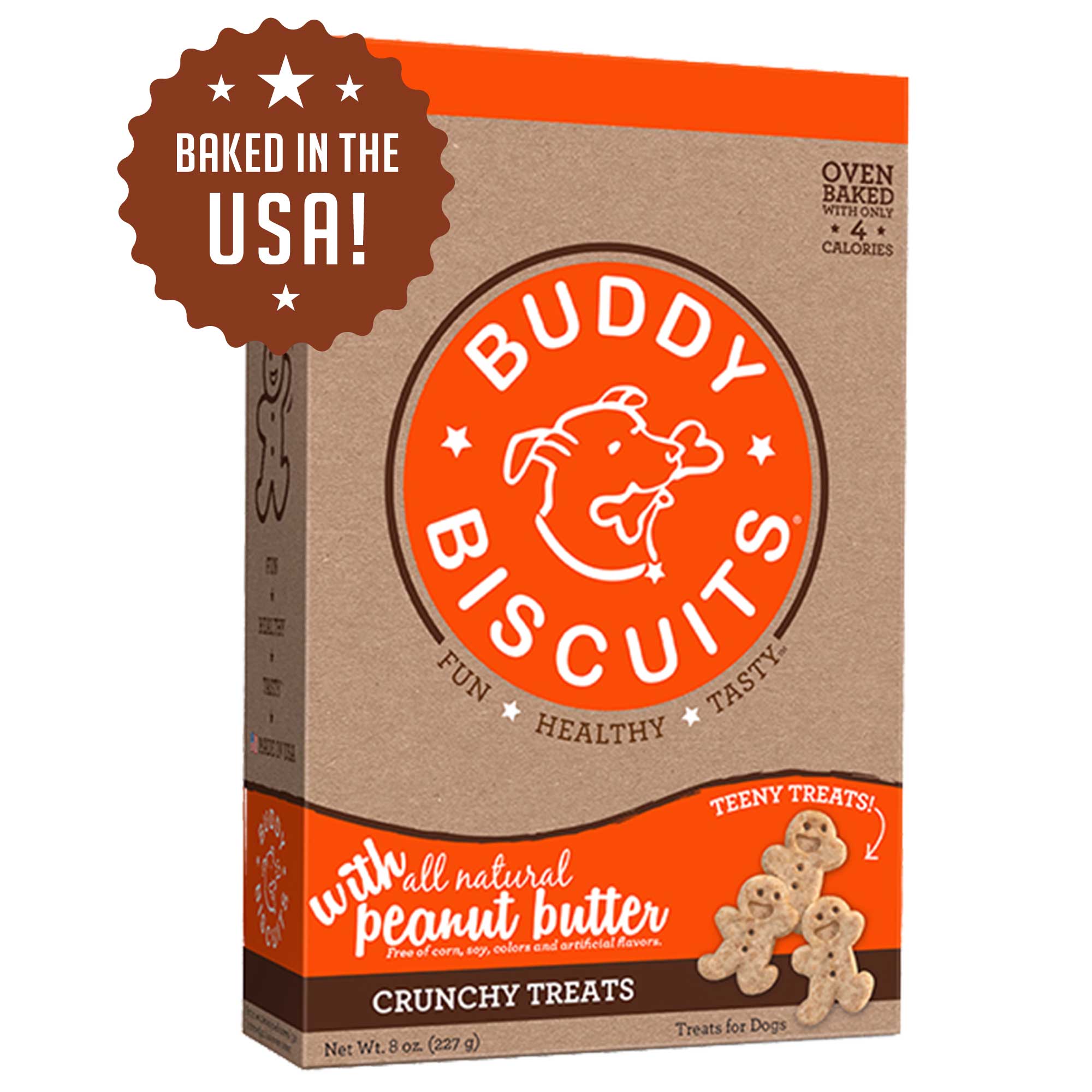 Buddy Biscuits TEENY Oven-Baked Whole Grain Crunchy Dog Treats with Peanut Butter - Made in the USA - 8 oz. - image 1 of 2