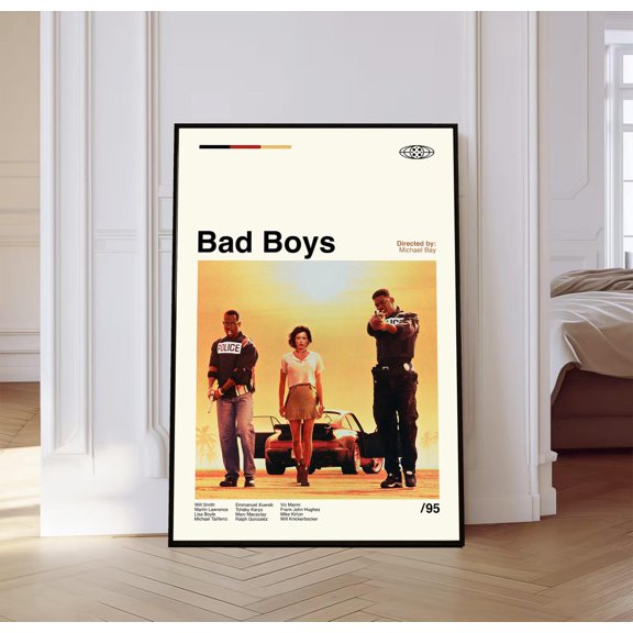 Buddy Cop Action Wall Decor Miami Detectives Art Modern Room, Unframed Poster
