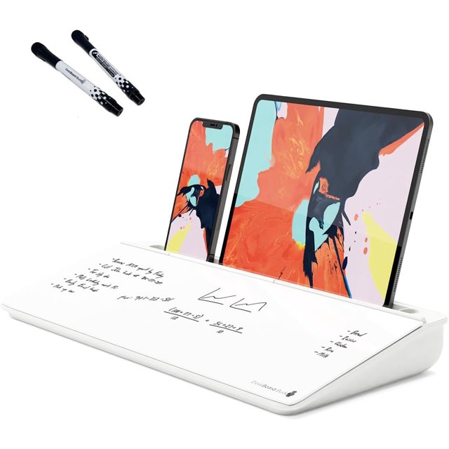 Buddy Desktop Whiteboard + 2 Markers White Desk Dry Erase Easel Board