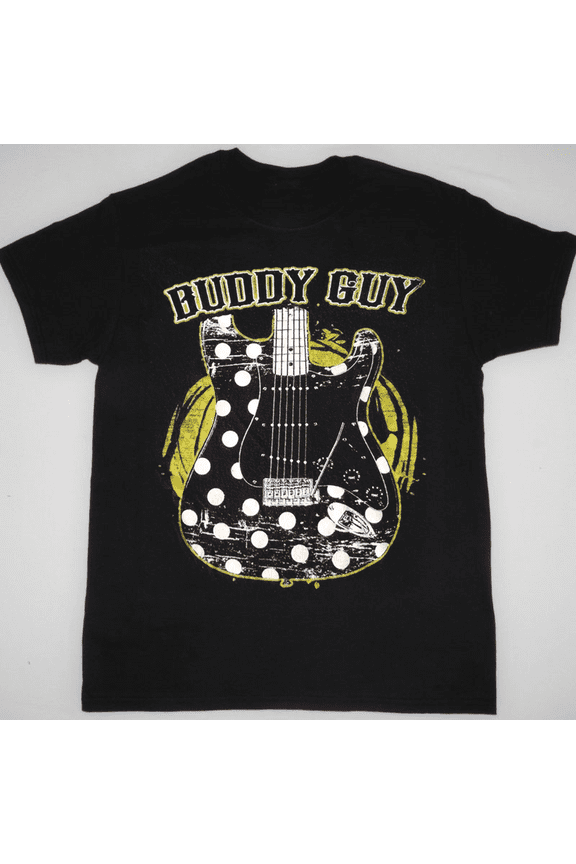 Buddy Guy Guitar Short Sleeve Cotton Black All Size Shirt
