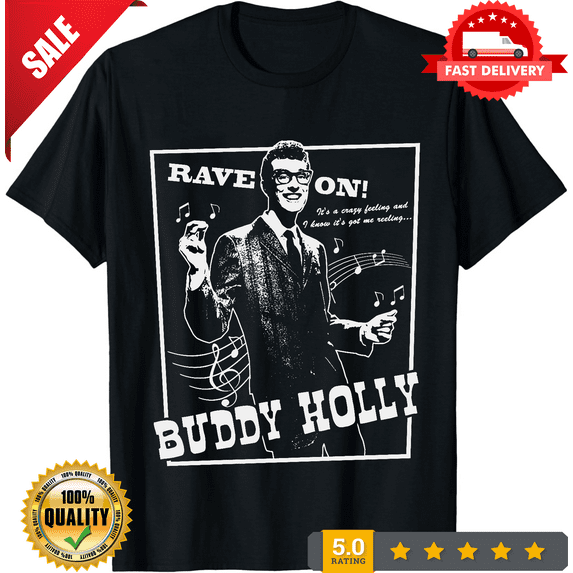 Buddy Holly Rave On Men's T Shirt Men And Women Size S-4XL NL1178, ULTRA LIMITED-TH71537
