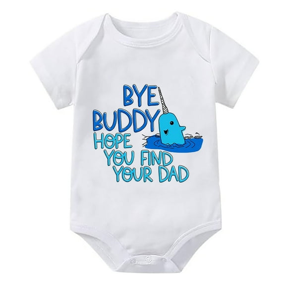 Buddy Hope You Find Your Dad Come Home Outfit Newborn Boy Short Sleeve Girl Coming Home Outfit White Boy Baby Clothes 0-3 Mon