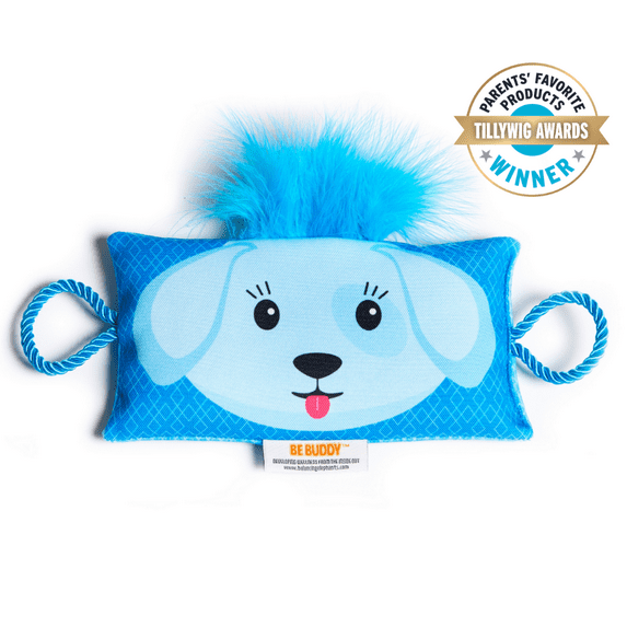 BE Buddy Multi-Sensory Weighted Stuffed Animal, Diaphragmatic Breathing Pillow & Lavender-Scented Eye Pillow for Kids | Calming Sensory Toys - Anxiety Relief, Stress Management | Blue