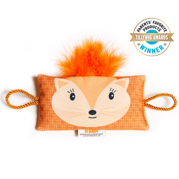 BE Buddy Multi-Sensory Weighted Stuffed Animal, Diaphragmatic Breathing Pillow & Lavender-Scented Eye Pillow for Kids | Calming Sensory Toys - Anxiety Relief, Stress Management | Orange