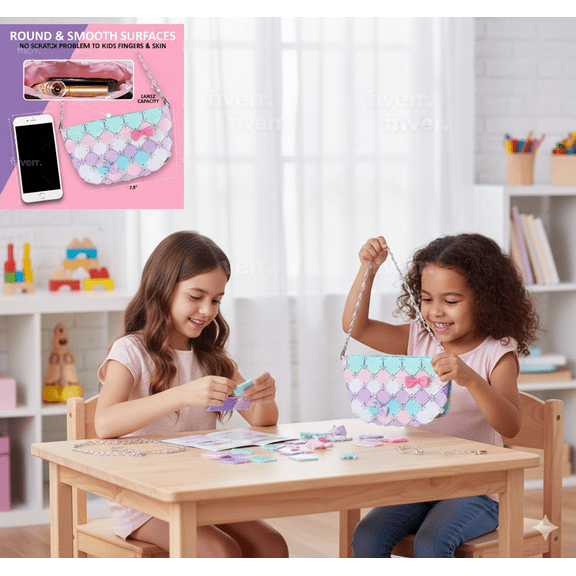 Buddy N Buddies Make Your Own DIY Fashion Purse for Girls Age 6 and up (Small Purse)