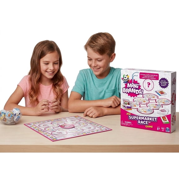Mini Brands Mini Market Dash Board Game with Grocery Collectibles, Ages 5+, 1 Pack