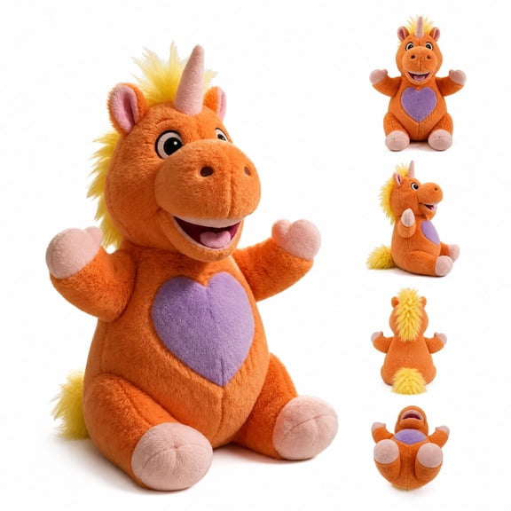 Buddy Stuffed Animal Plush Toy, Cute Sitting Buddy Plush Doll with Heart Chest and Smile Face, Soft Huggable Cuddly Pillow, Birthday Christmas Gift for Kids and Fantasy Lovers