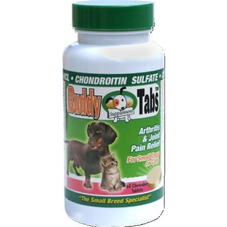 Buddy Tabs Arthritis & Joint Pain Relief - Small Dogs and Cats - 60 Tabs.