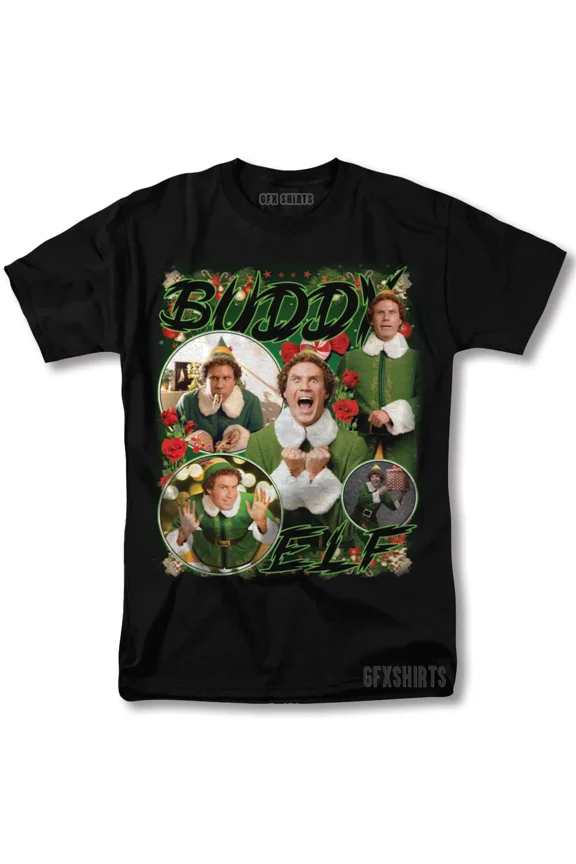 Buddy The Elf Christmas Tee Shirt Vintage Graphic Design T-Shirt