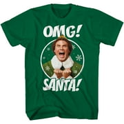 MAD ENGINE Buddy The Elf OMG Santa I Know Him Green T-shirt for Mens and Womens