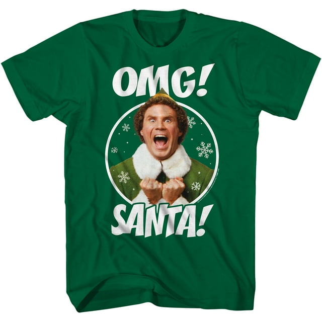 Buddy The Elf OMG Santa I Know Him Green Tshirt for Mens and Womens