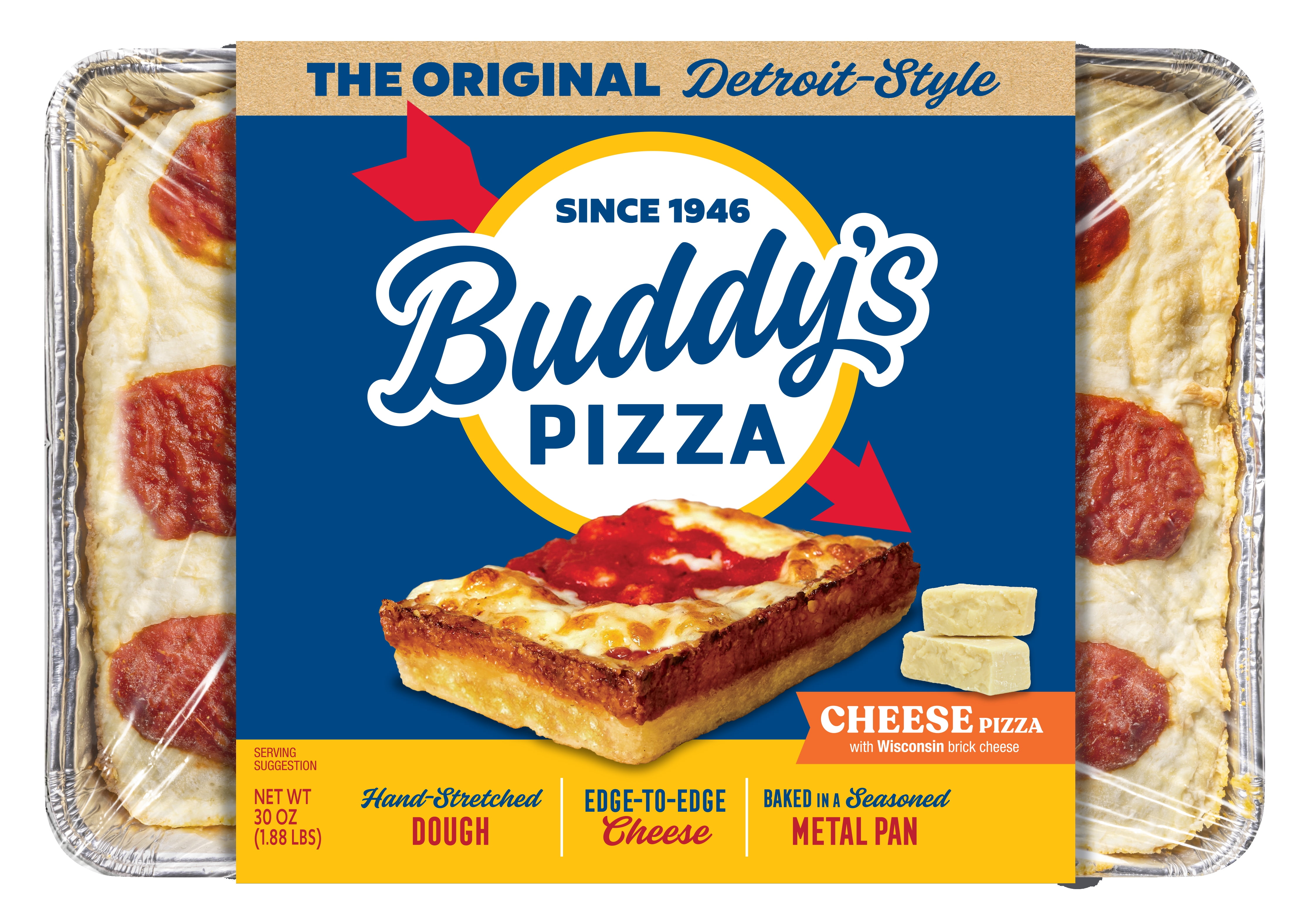 Buddy's, Detroit-Style Cheese Pizza, Frozen, 30 oz