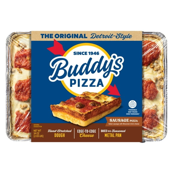 Buddy's, Detroit-Style Sausage Pizza, Frozen, 34 oz