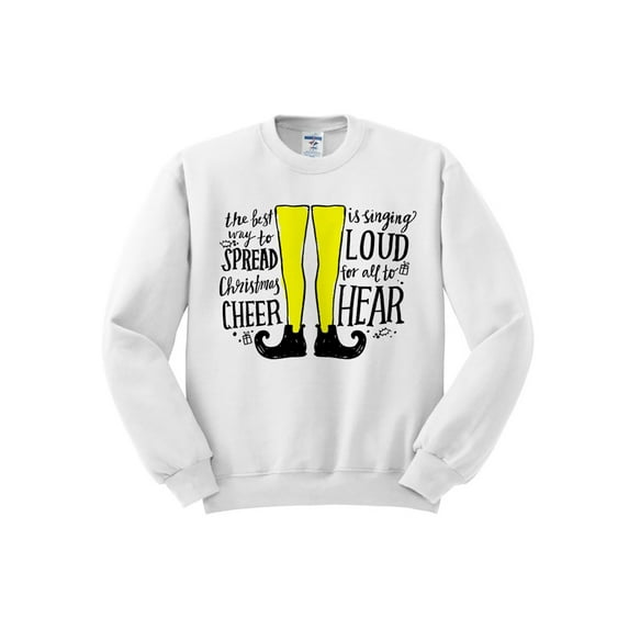 Buddy the Elf Christmas Cheer Crewneck Sweatshirt 2X-Large White