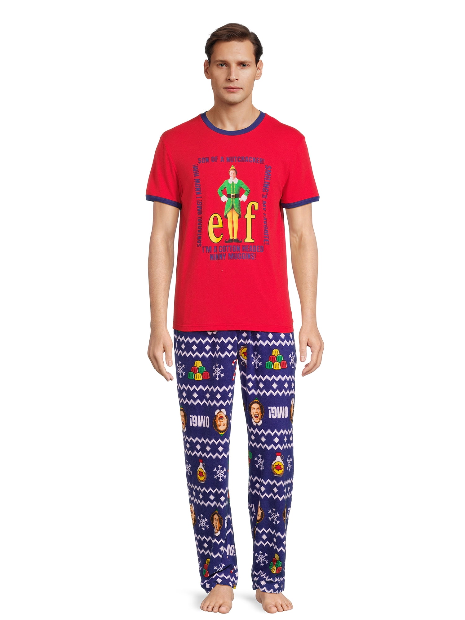 Buddy the Elf Men's Graphic Tee and Pants Sleepwear Set, 2-Piece, Sizes ...