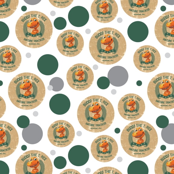 Buddy the T-Rex Nature Tracker Mesozoic Era Dinosaur Train Premium Gift Wrap Wrapping Paper Roll