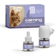 BuddyJoy Cat Calming Diffuser Refills   Long-Lasting 30-Day Formula, Cat Pheromones Calming Diffuser for Stress Relief, Relaxation, and Anxiety Reduction, Easy to Use   1 Diffusers + 2 Refills