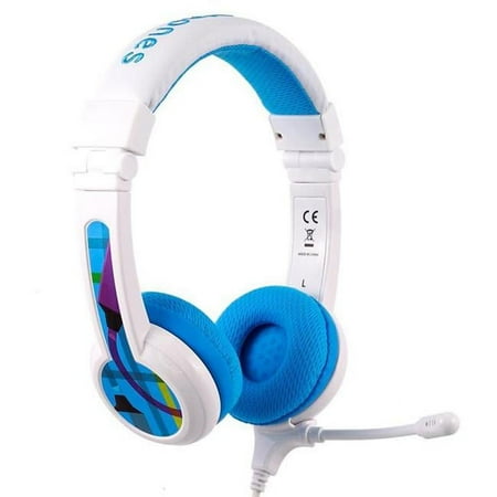 BuddyPhones - School+ Wired On-Ear Headphones - Blue