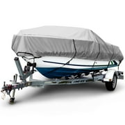 Budge 1200 Denier Center Console V-Hull Boat Cover, Waterproof Outdoor Protection, Size BTCCV-8: 24'-26' Long, 106" Beam