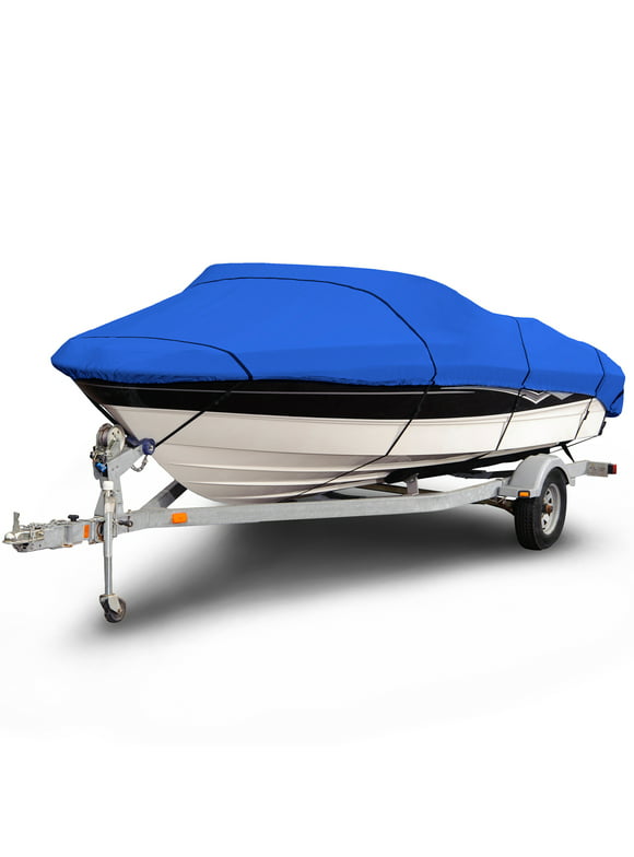 Budge 1200 Denier V-Hull Boat Cover, Waterproof Outdoor Protection, Size BT-8: 22'-25' Long, 106" Beam
